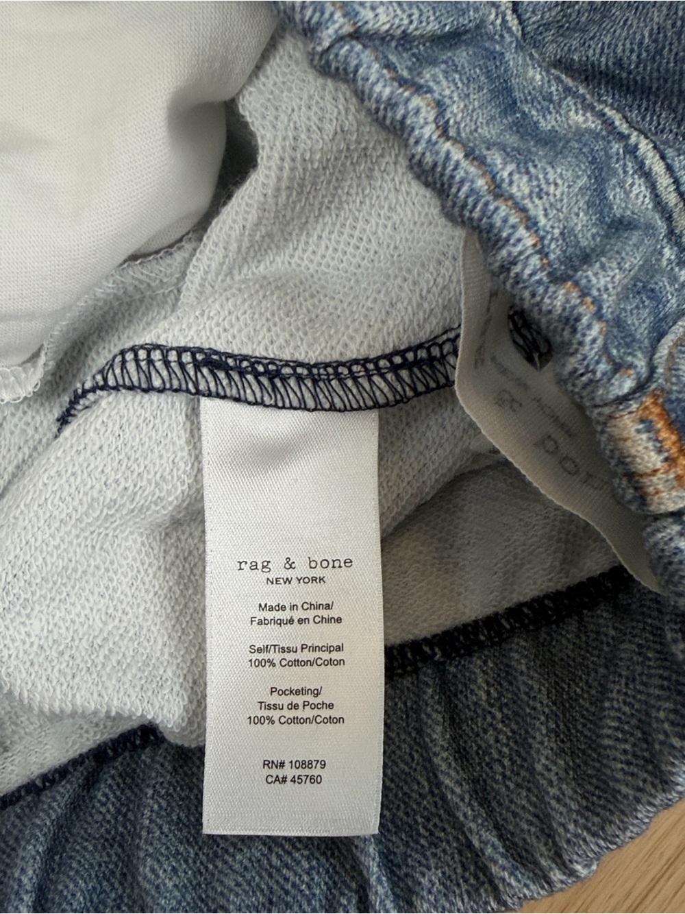 NWOT Rag & Bone Miramar Denim Print Cotton Terry Shorts in Brooke XS - Picture 11 of 13